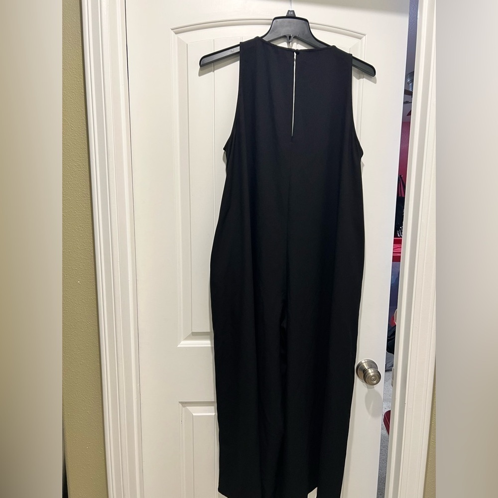Black wide leg dresser long pant romper jumpsuit 12 asos design